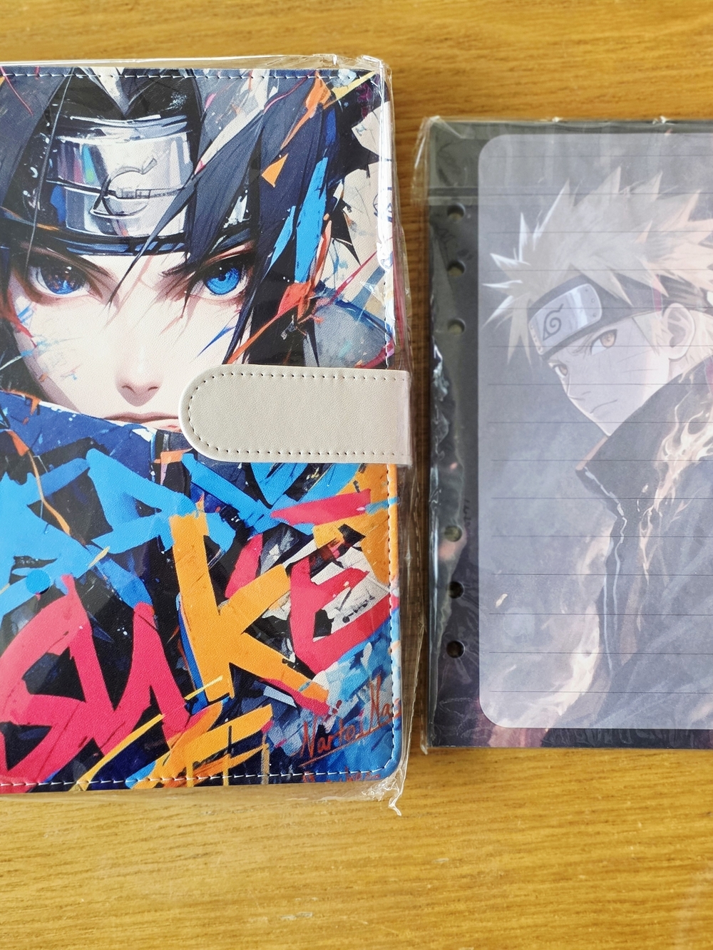 Naruto Anime A5 Binder w Magnetic Closure Includes Colored Refill Paper.